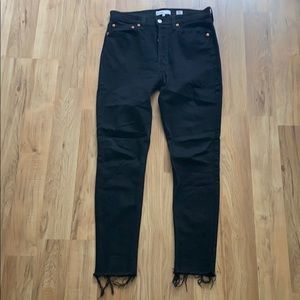 Re Done black high rise original crop